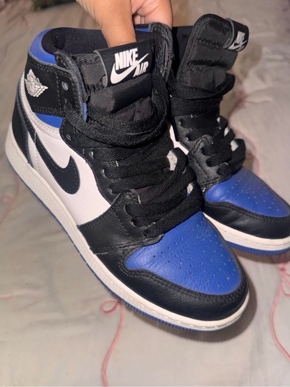 Joran 1 high royal toe   — Black White Royal Blue